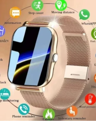 Smart watch for android phone.1.44 inch color screen full touch bluetooth call smart watch magnetic charging